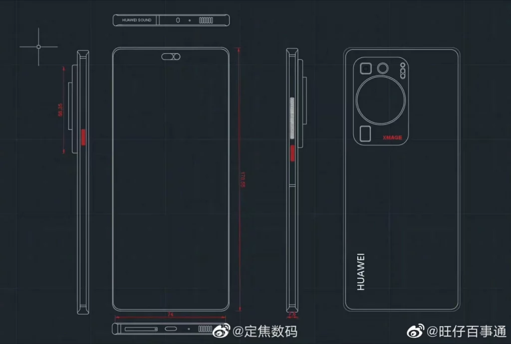 Huawei P60 Pro Leaked Sketch