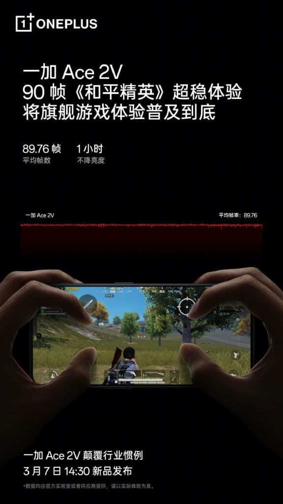 OnePlus Ace 2V Game for Peace