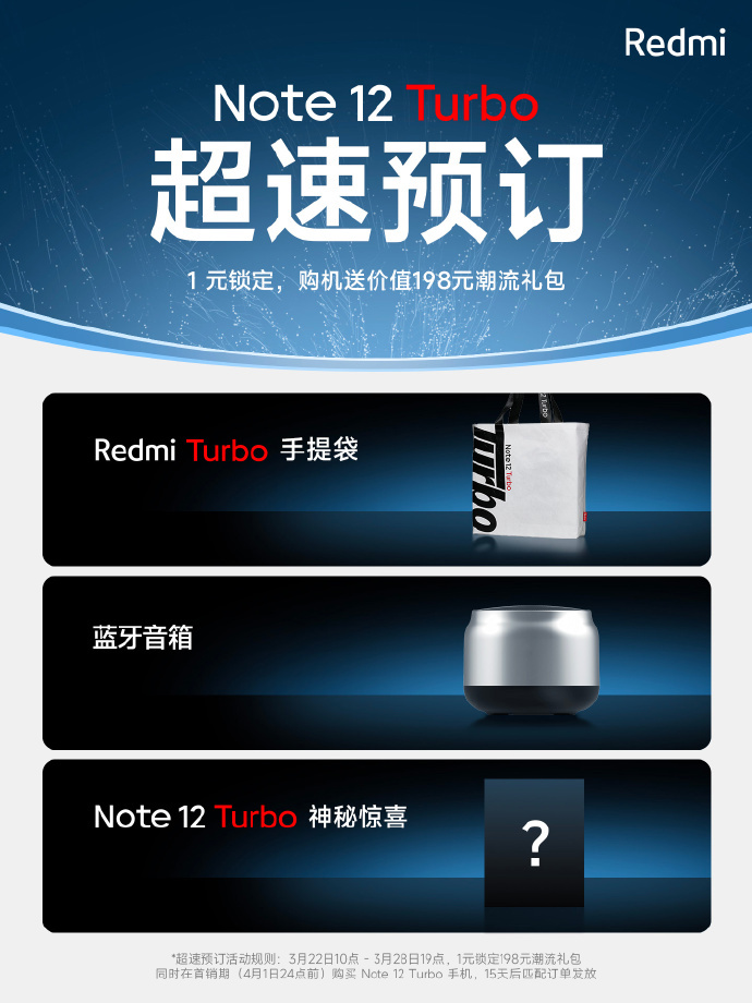 Redmi Note 12 Turbo Reservation Offer in China