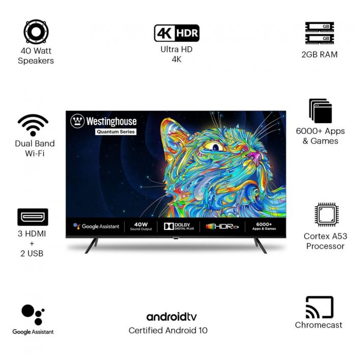 Westinghouse Pi and Quantum Series Smart TVs With HD, FHD & UHD Options