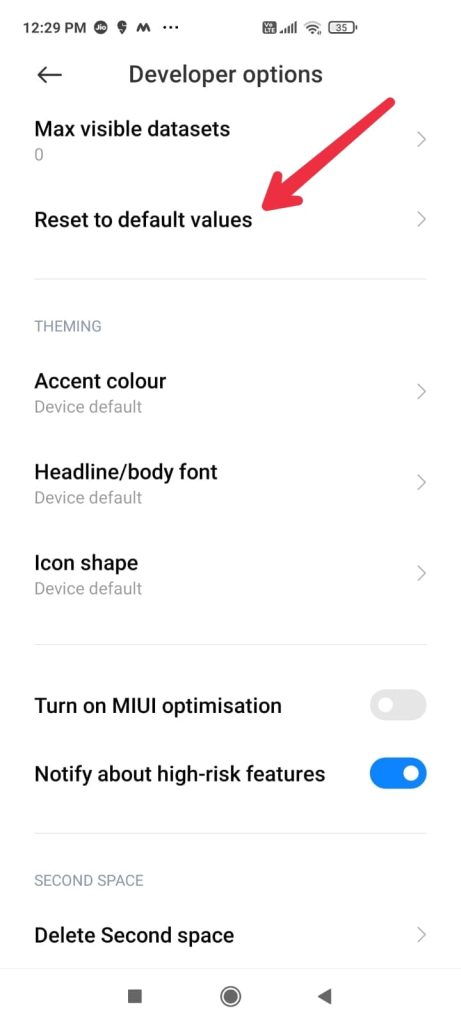 MIUI Optimization default