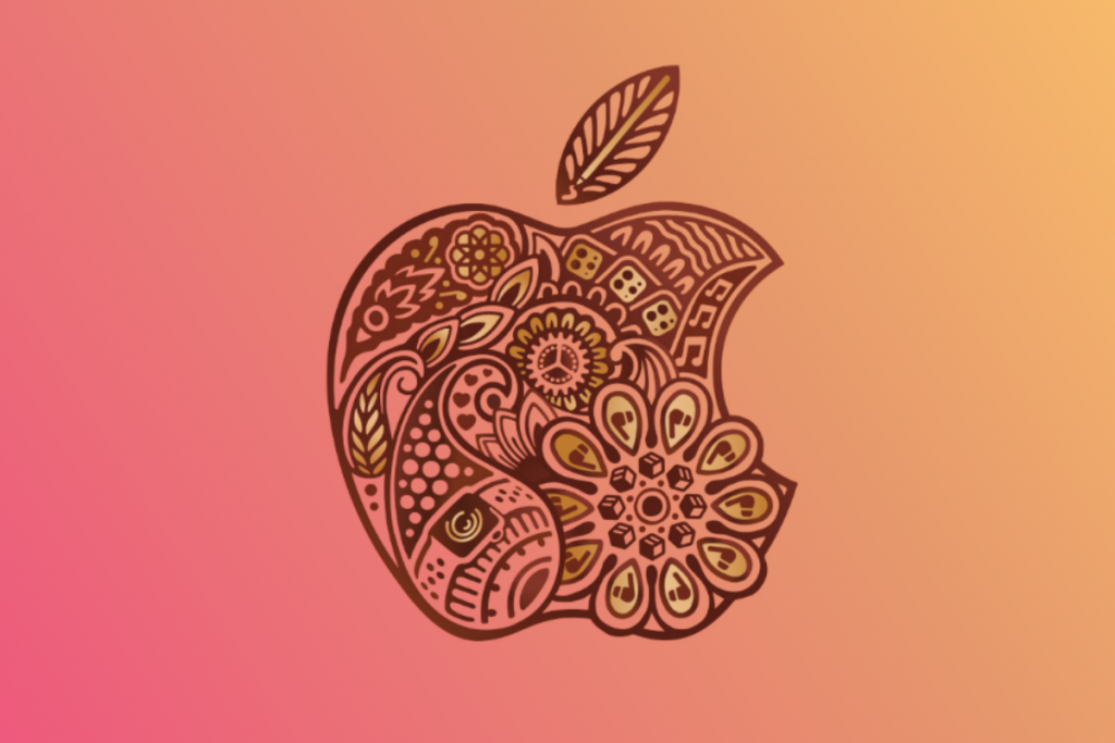 Custom Apple logo for Indian culture