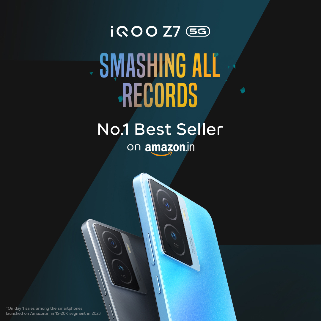 iQOO Z7 becomes Amazon India’s bestselling smartphone on a launch day