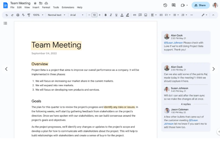 Google Docs New Design