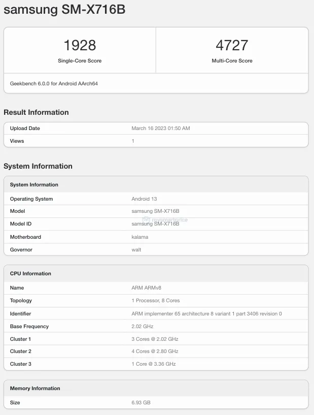 Samsung Galaxy Tab S9 Ultra aurait atteint Geekbench 6 avec des scores  supérieurs à ceux du Galaxy S23 Ultra -  News