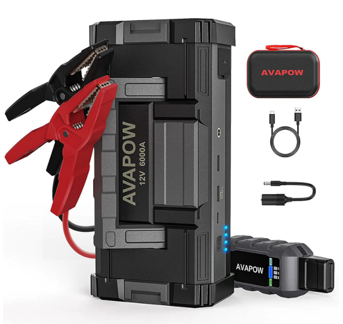 avapow a68 car battery jump starter 6000a peak battery capacity