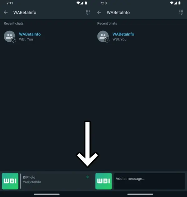 whatsapp forward message custom caption
