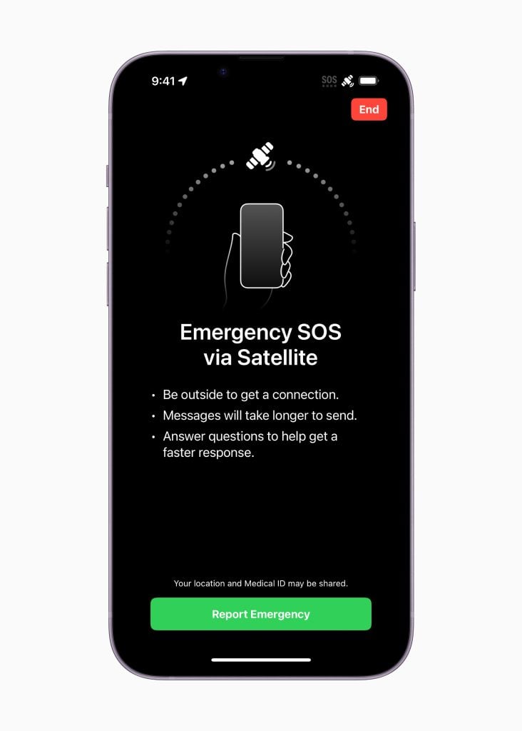 Apple iPhone Emergency SOS via Satellite