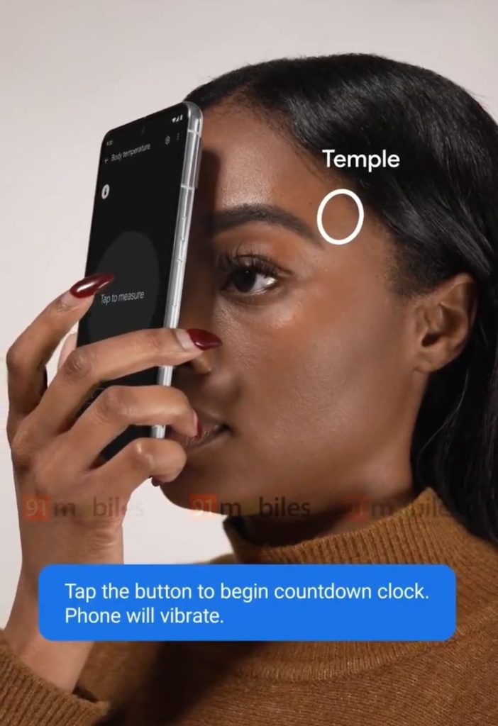 Google Pixel 8 Pro measure body tempearture