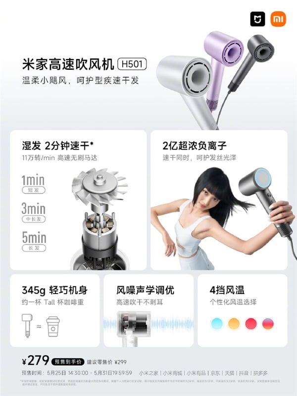 MIJIA high-speed hair dryer H501