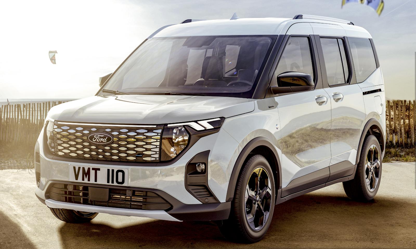 Ford ETourneo Courier electric minivan with a 230mile range and 100kW