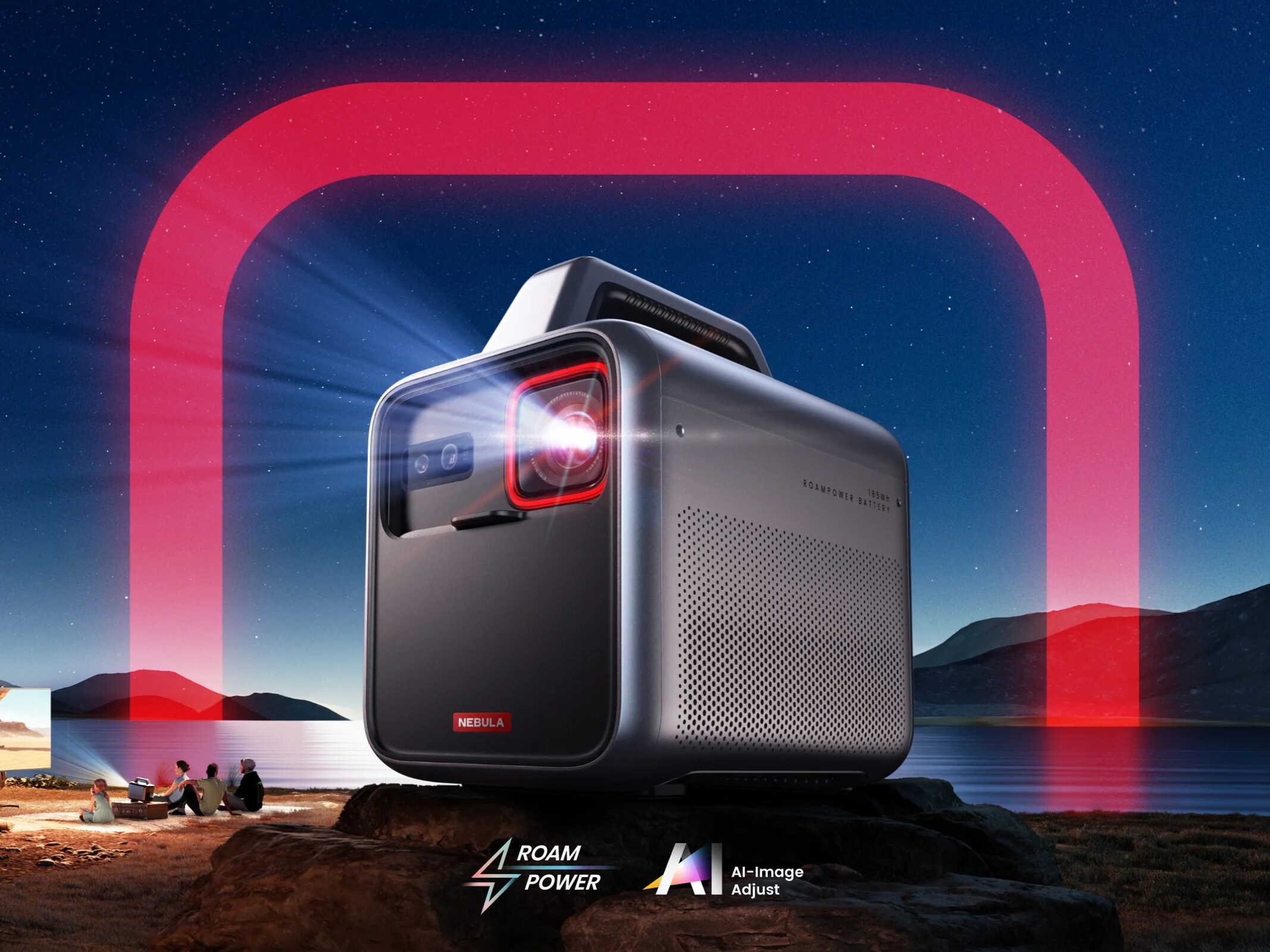  NEBULA by Anker Capsule Max, Mini Projector with WiFi and  Bluetooth, Small Projector with NEBULA Projector Foldable Stand :  Electronics