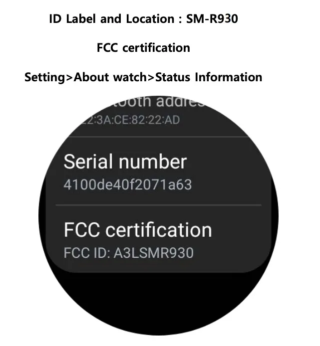 Galaxy Watch 6 series FCC