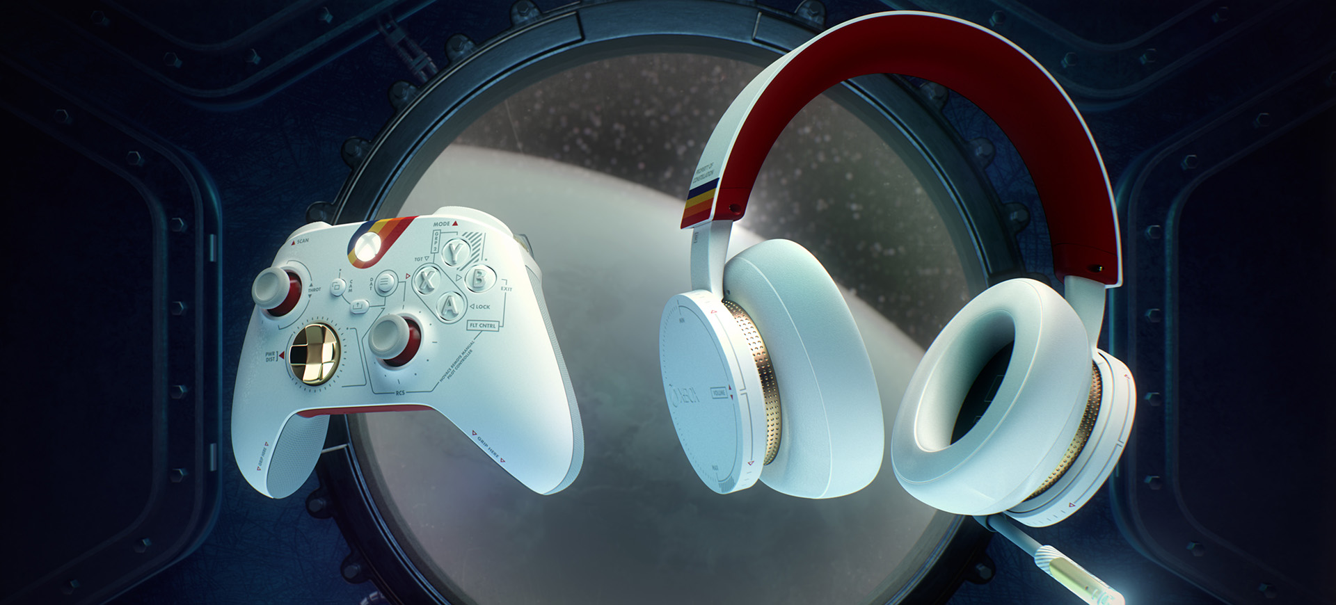 Starfield Themed Limited Edition Xbox Controller And Wireless Headset