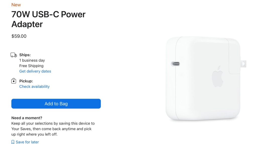 apple 70w power adapter