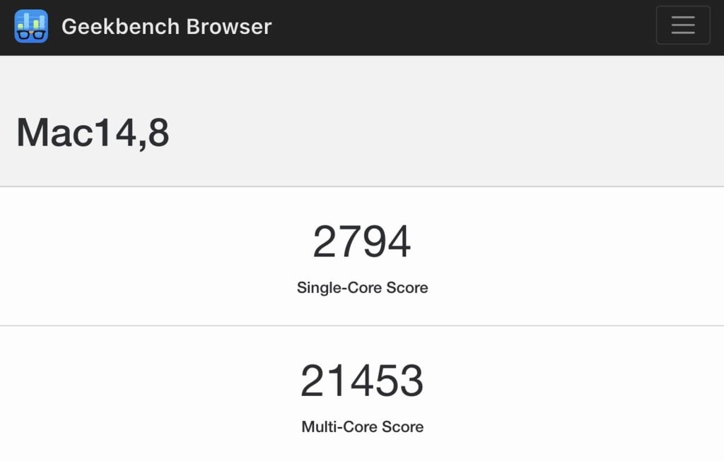 Benchmark Scores of Apple Mac Pro 2023 with M2 Ultra chip
