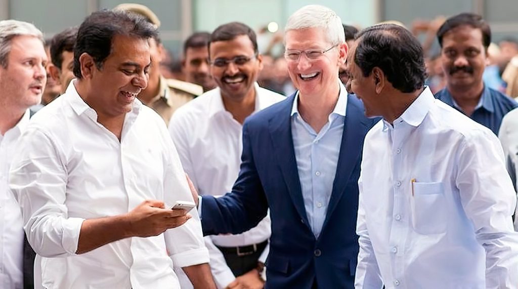 Apple executives in India Smartphone iPhone factory
