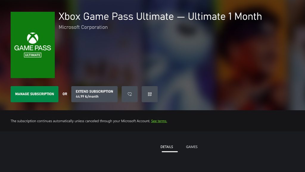 Xbox Game Pass Ultimate 1 Month