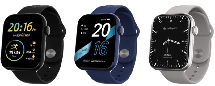 Cult.sport Active T smartwatch with 2.01-inch square display, Bluetooth ...