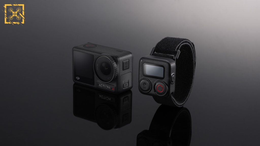 DJI's new action camera, possibly the DJI Osmo Action 4 set to