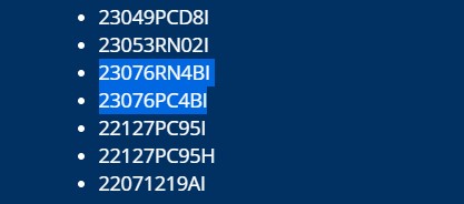 POCO M6 Pro 5G, Redmi 12 5G BIS listing