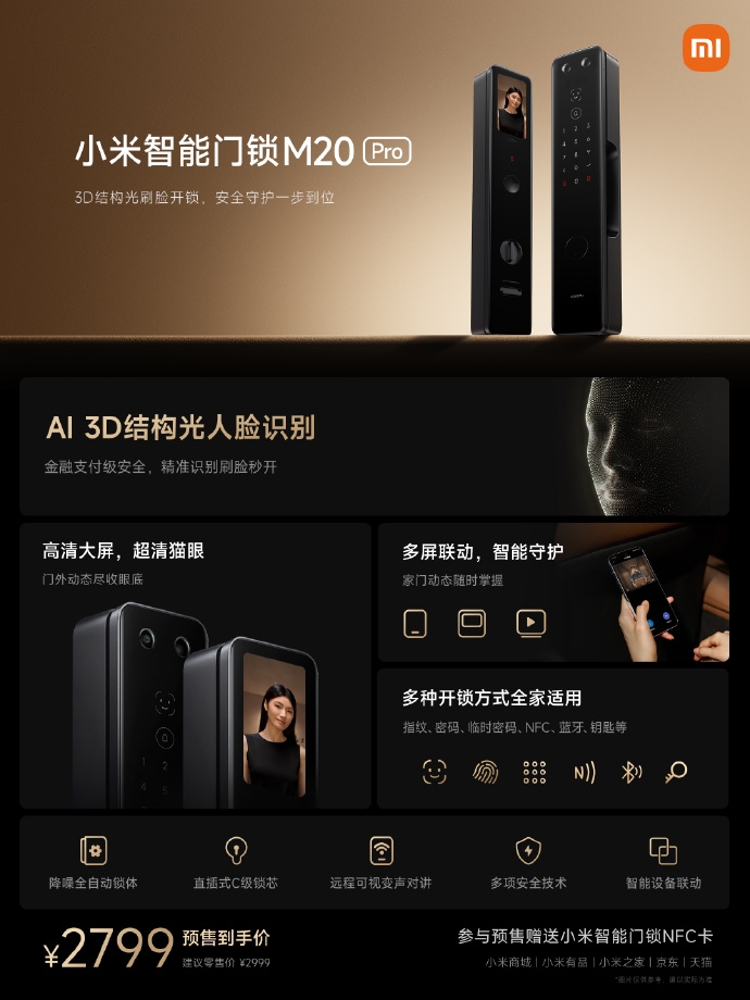 Xiaomi Smart Door Lock M20 Pro