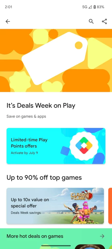 Google Play is getting an 'Offers' tab to display deals on games