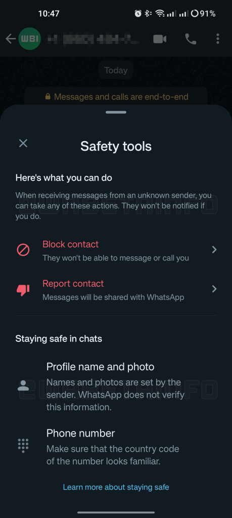 whatsapp safety tools
