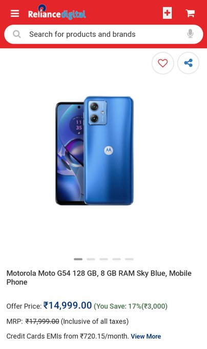 Moto G84, Moto G54 prices revealed as Reliance Digital accidentally lists  both phones before launch - Gizmochina