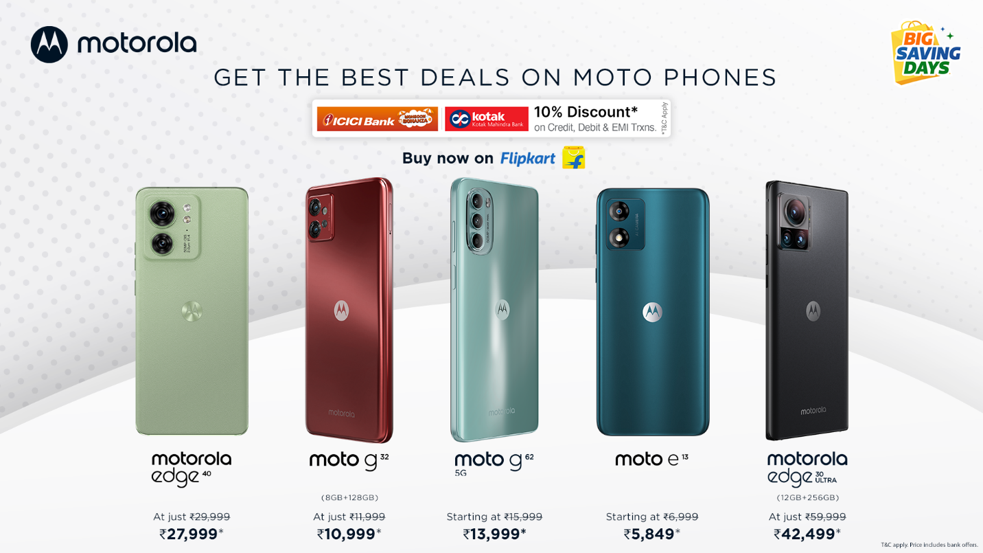 Motorola brings great deals during Flipkart Big Saving Days Sale Check