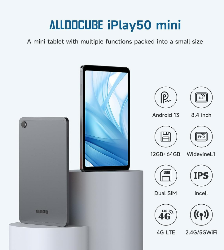 ALLDOCUBE iPlay 50 Mini: Get Android 13, 8.4-Inch Display, and
