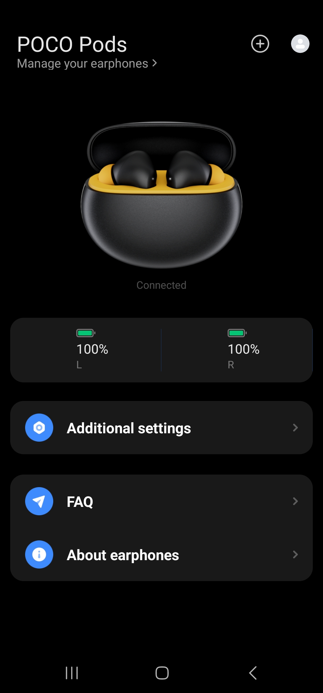 Poco Pods on XIaomi Earbuds app