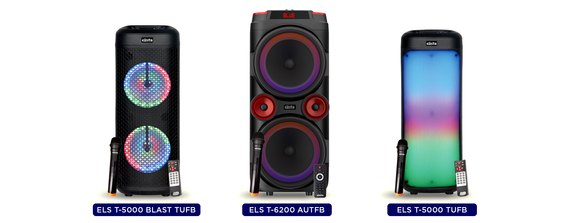 Elista announced 3 new portable towers speakers in India with LED