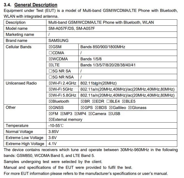 Samsung Galaxy A05s Spotted on FCC, Specs Confirmed Gizmochina