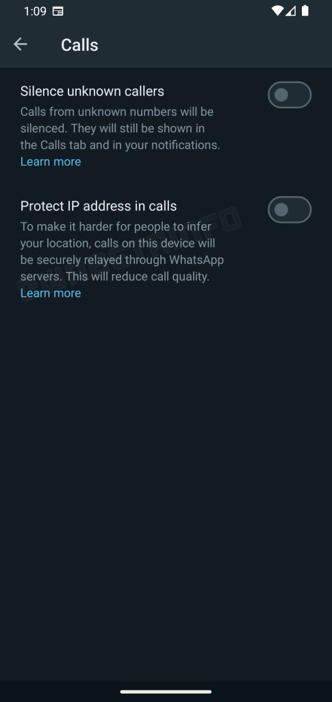 whatsapp ip address protection feature
