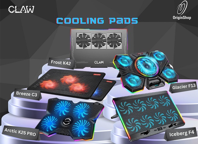 CLAW laptop cooling pads