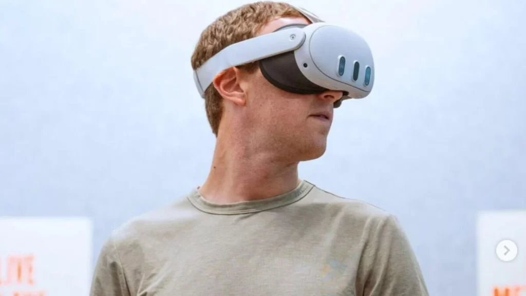 Mark Zuckerberg wearing Meta Quest 3
