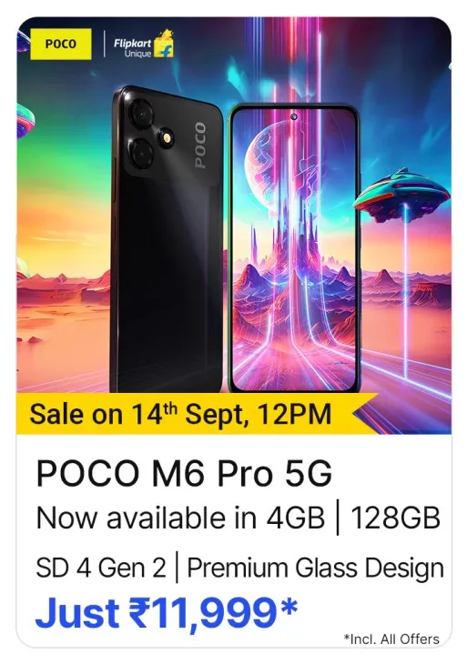 POCO M6 Pro 5G Gets A New 4GB + 128GB Variant In India - Gizmochina