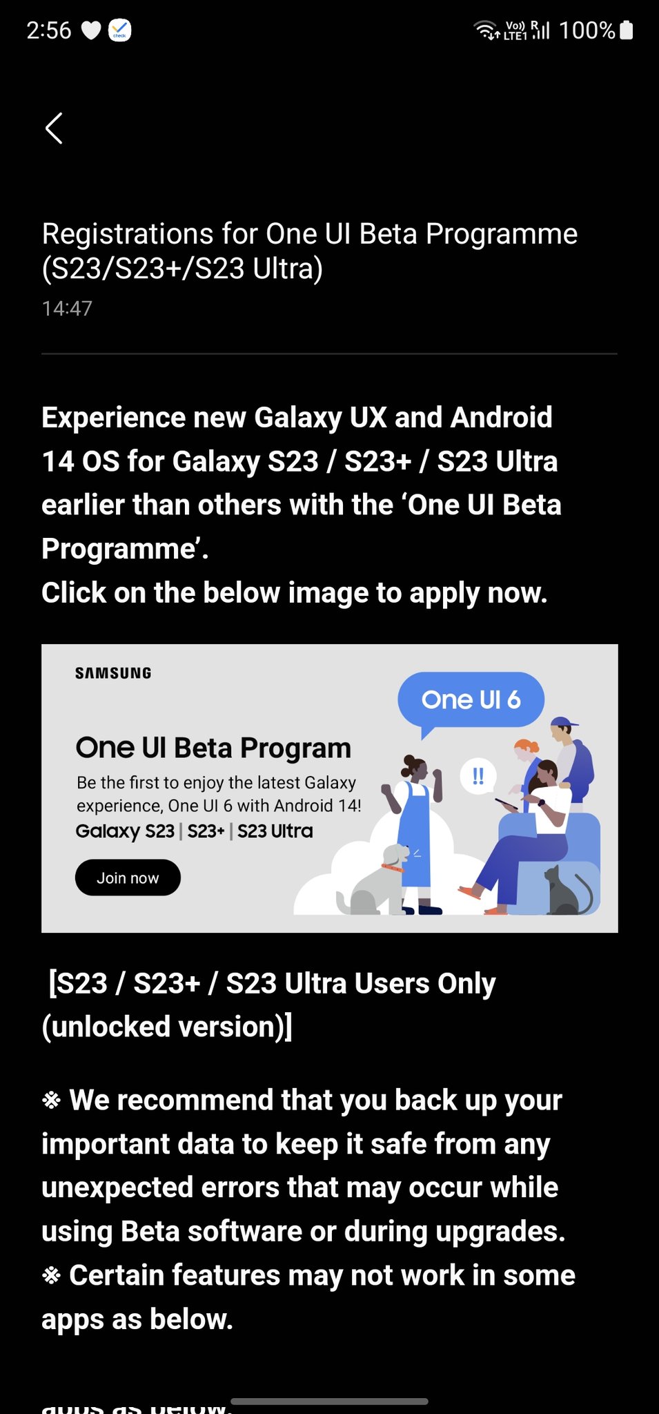 Samsung OneUI 6 beta programme