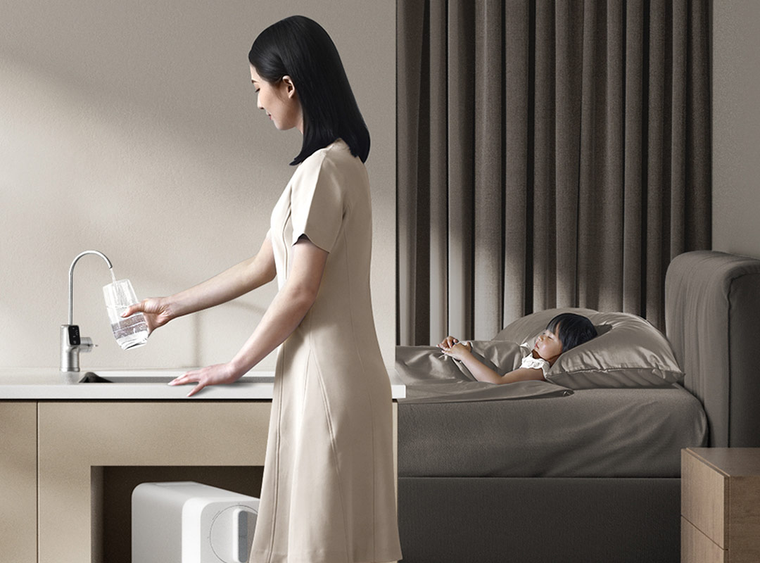 Xiaomi Mijia Faucet Water Purifier Filter - 4 Pack, White ABS, Activated Carbon Filtration