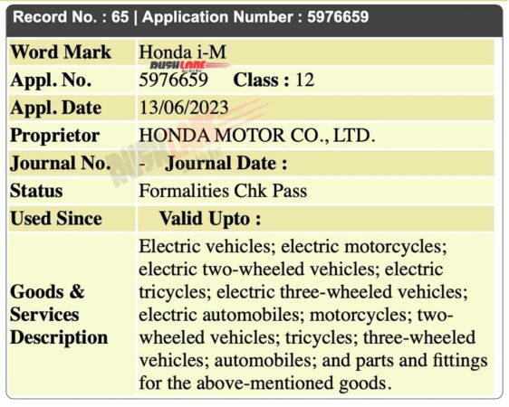 Honda i-M electric scooter
