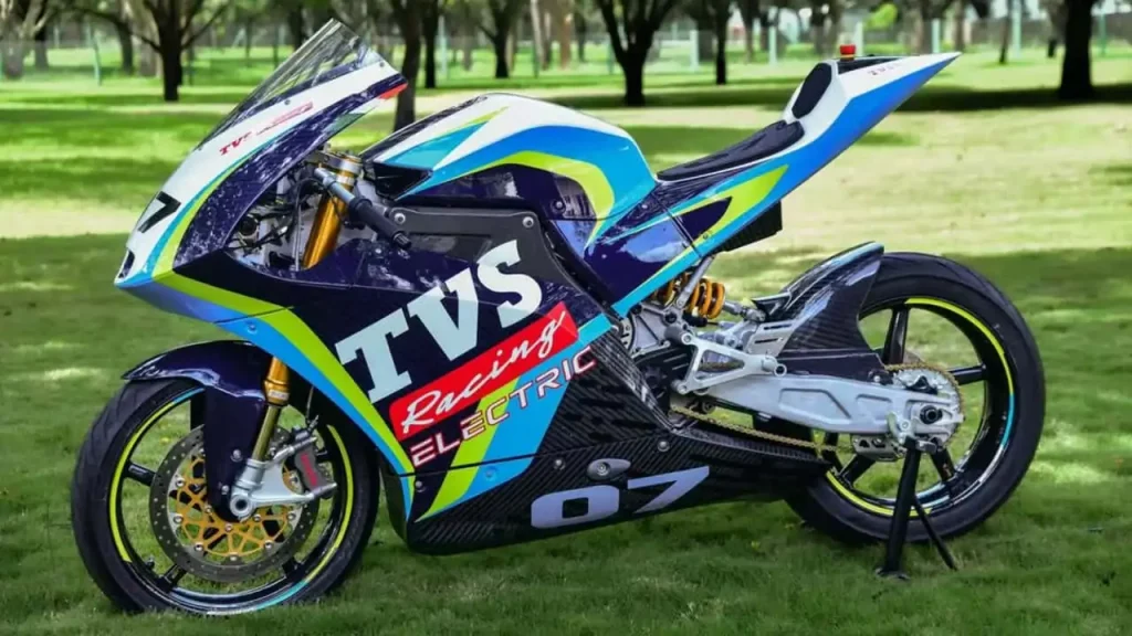 TVS Breaks Ground with India's First Electric Motorcycle Racing Gizmochina