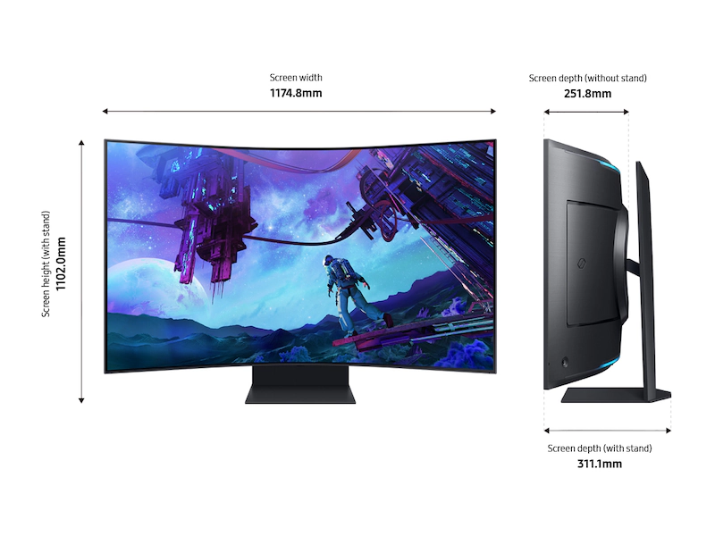 Samsung Odyssey Ark 2nd Gen 55" 4K miniLED 165Hz gaming monitor hits store shelves in the US