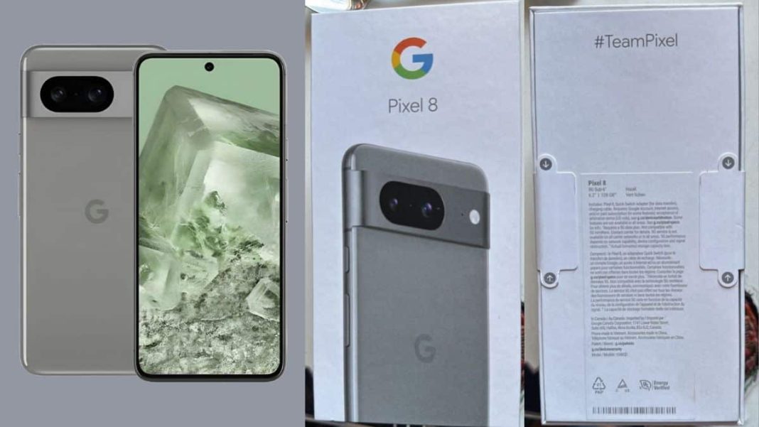 Google Pixel 8 Hazel color spotted in leaked retail box Gizmochina