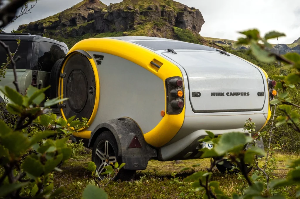 MINK-E all-electric teardrop trailer