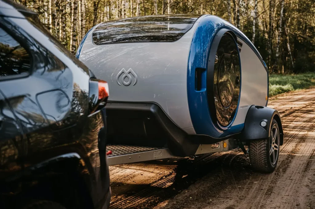 MINK-E all-electric teardrop trailer