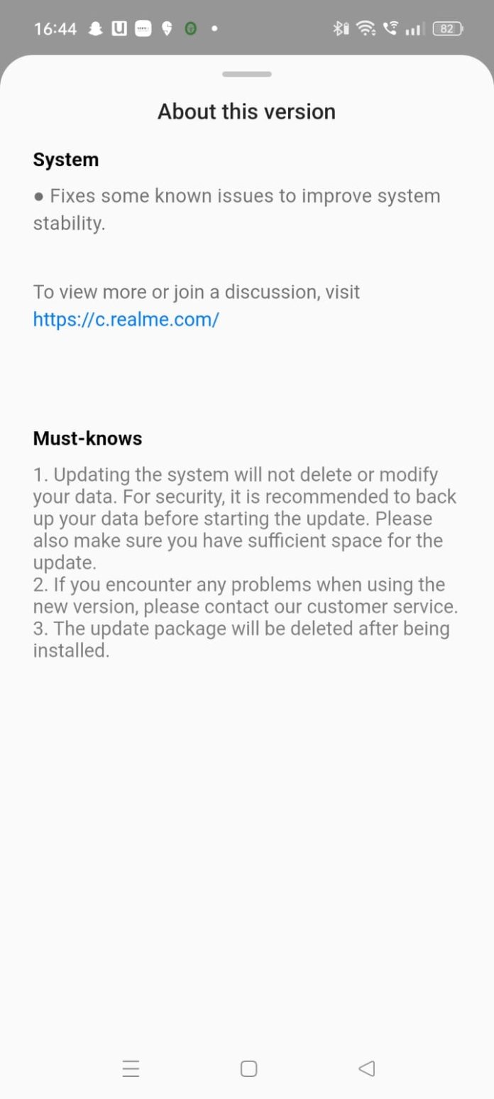 realme 10 pro system update