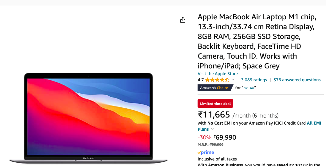 Super Deal: Apple M1 Macbook Air is down to its lowest price of Rs ...