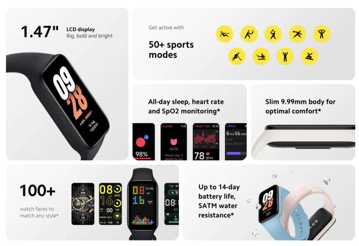 Xiaomi Smart Band 8 Active smartwatch