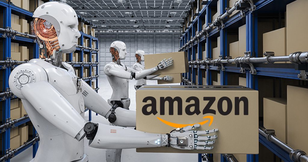 Amazon warehosue robots